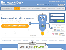 Tablet Screenshot of homework-desk.com